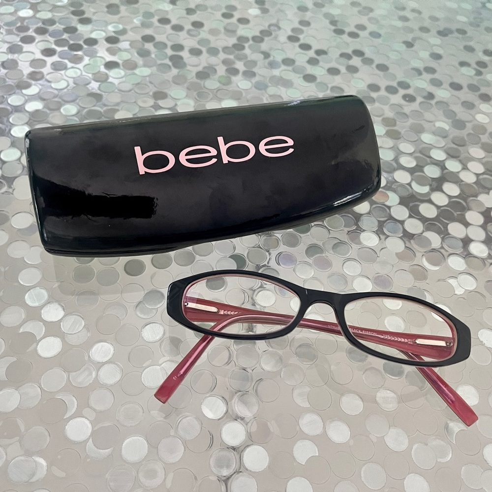 Girls Bebe Glasses black with pink
